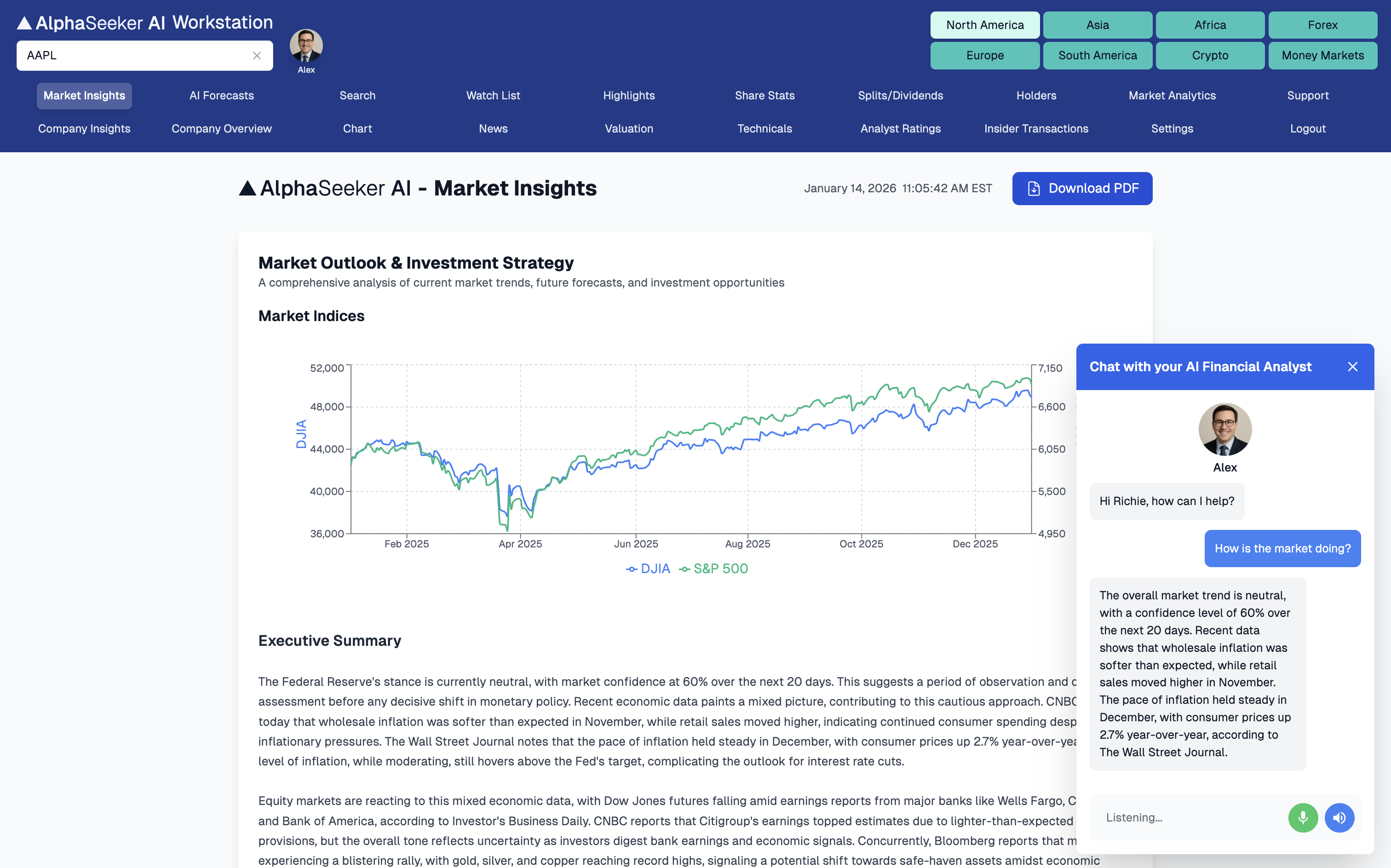 Market Insights Dashboard